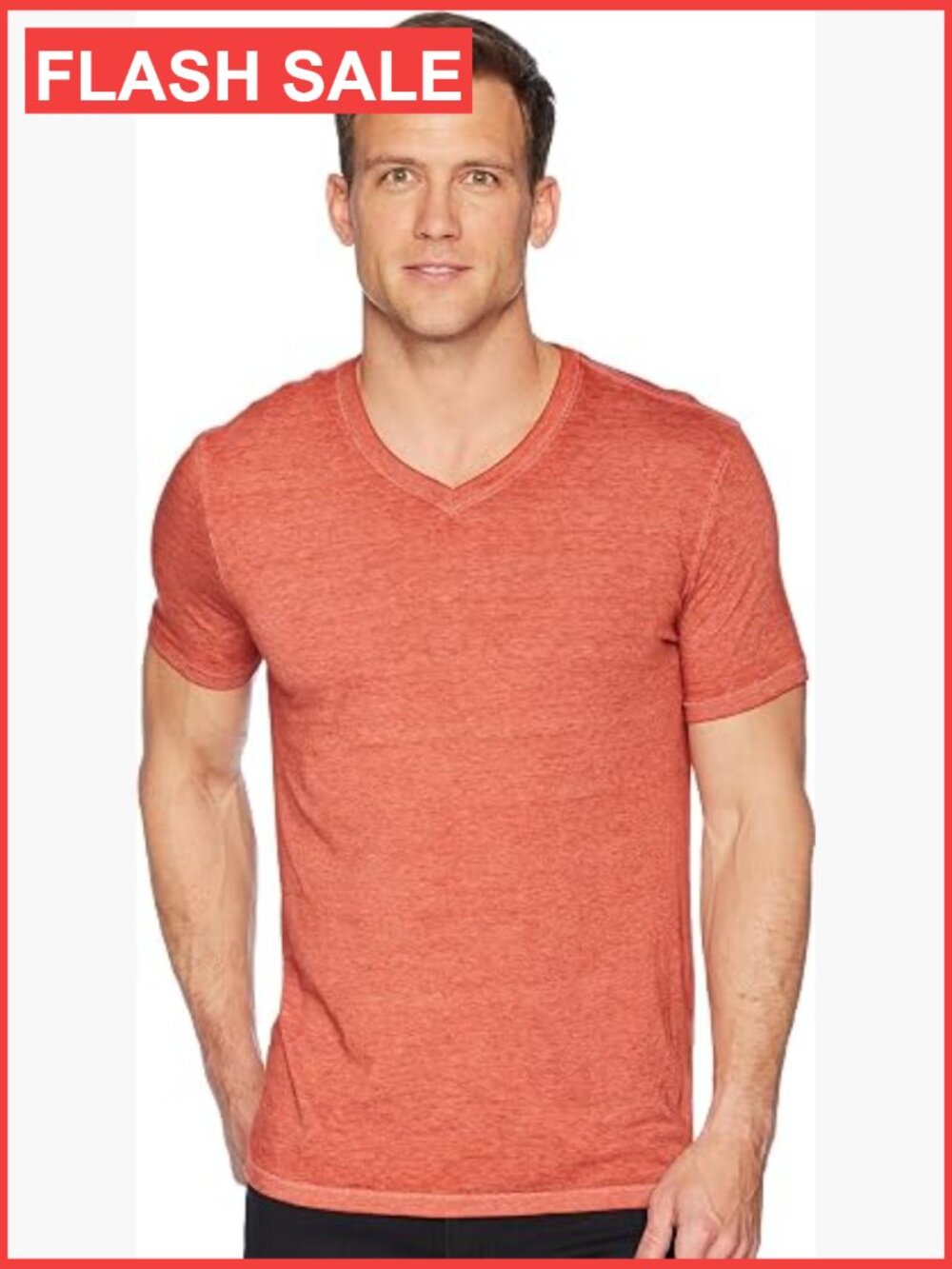 Vintage Burnout V-Neck T-Shirt Soft Cotton Blend